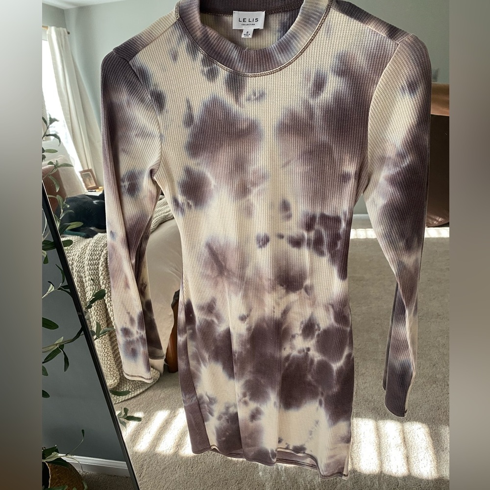 Waffle Knit Tie Dye Dress